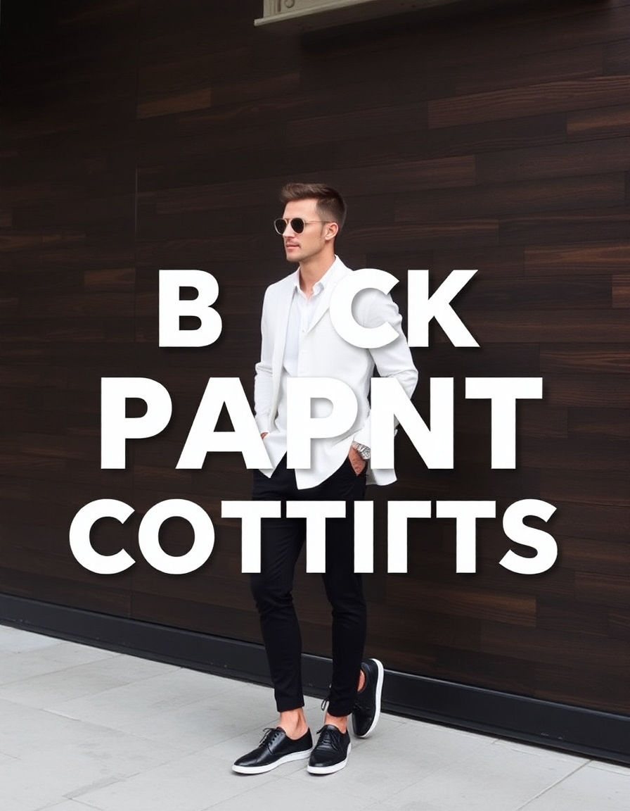 stylish black pant outfits men