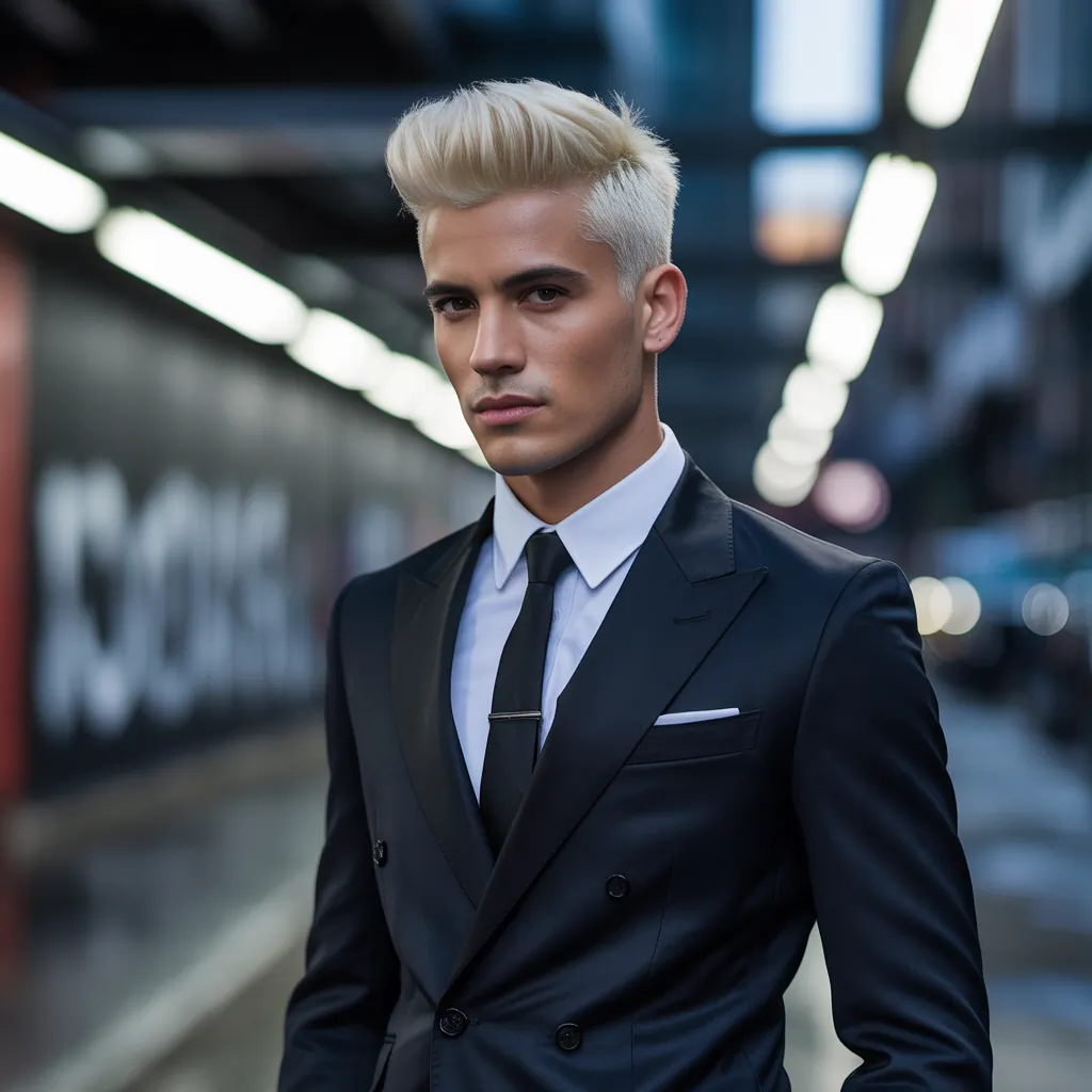 stylish blond hair for men