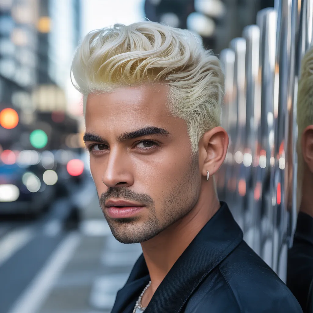 stylish blond hair for men