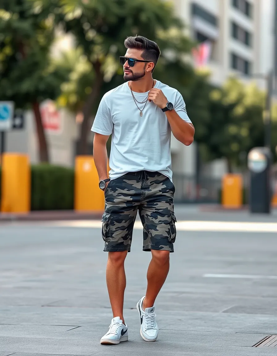 stylish camo shorts outfits men