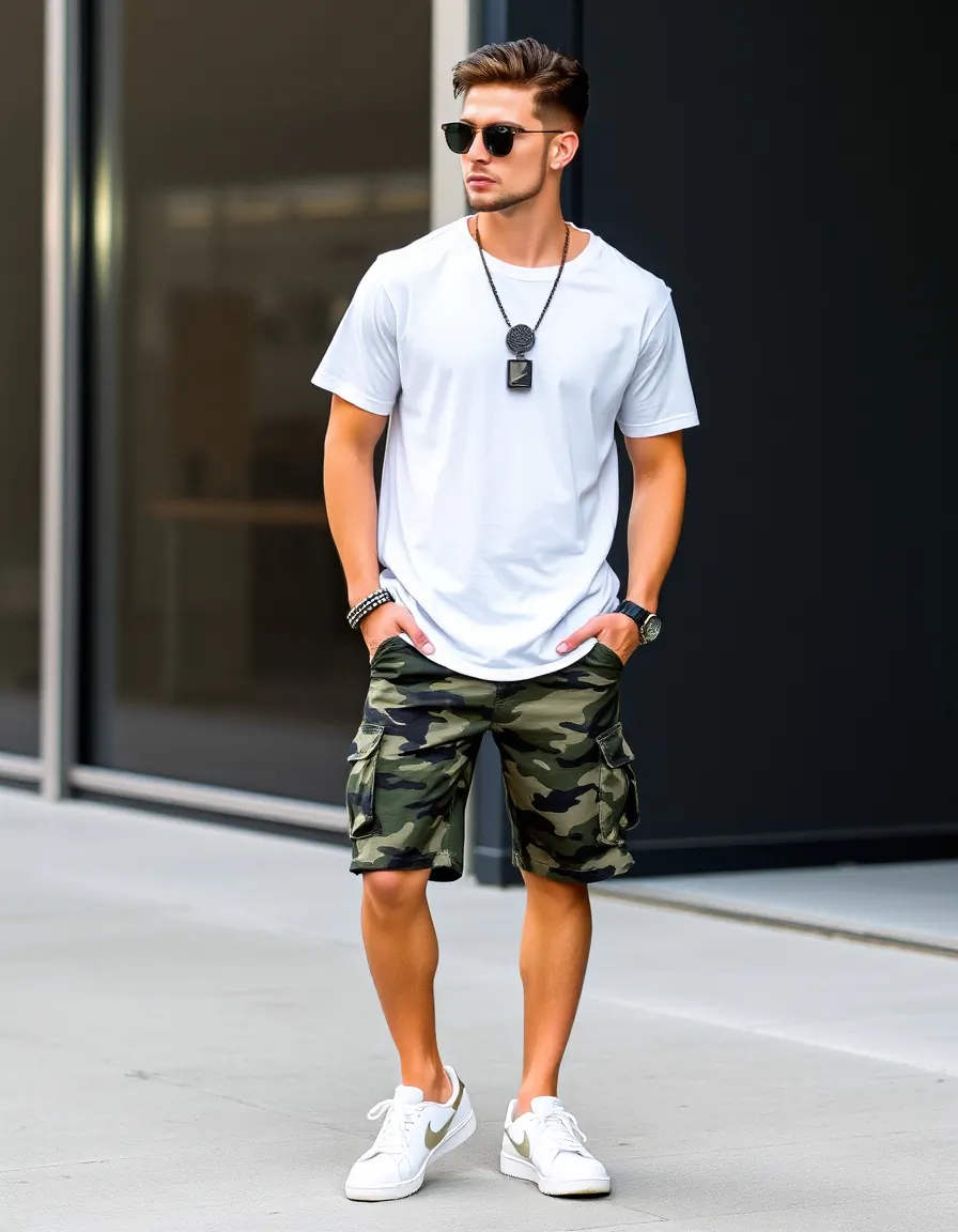 stylish camo shorts outfits men