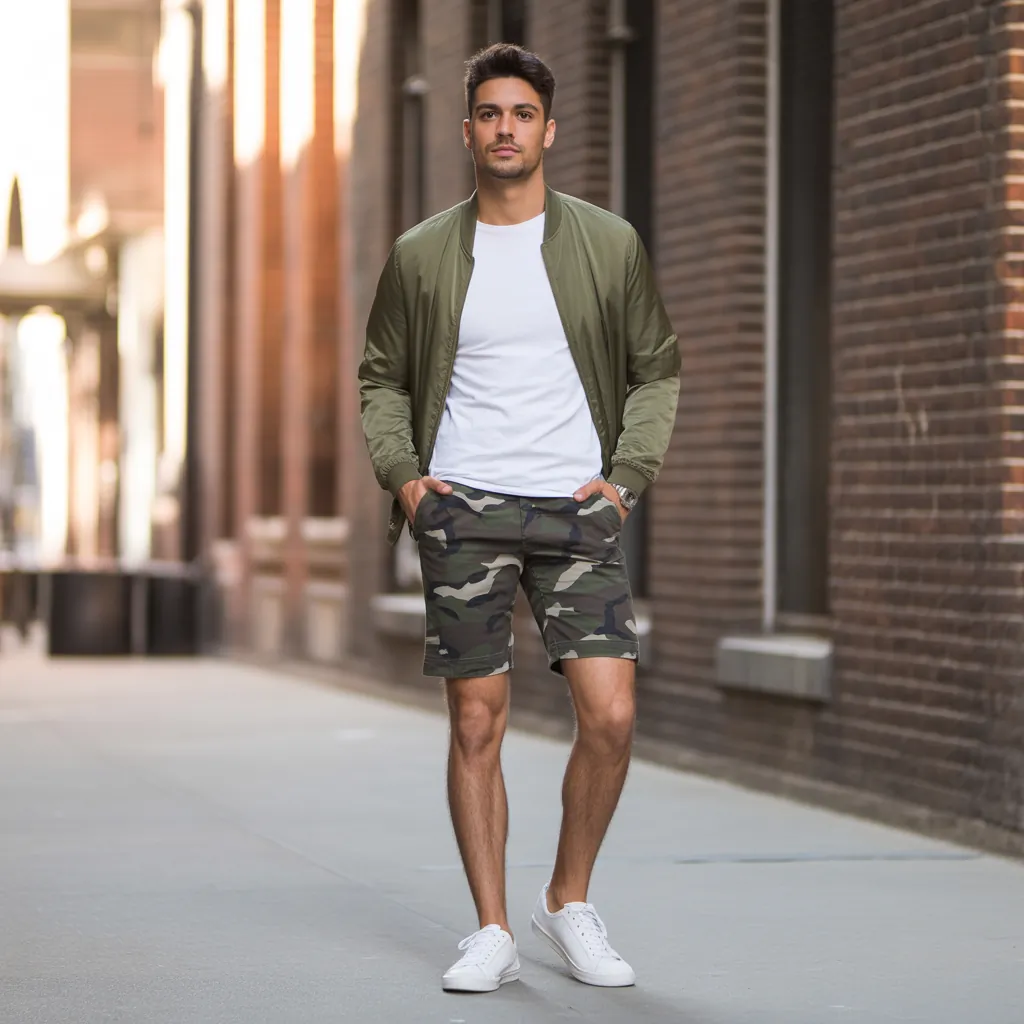 stylish camo shorts outfits men