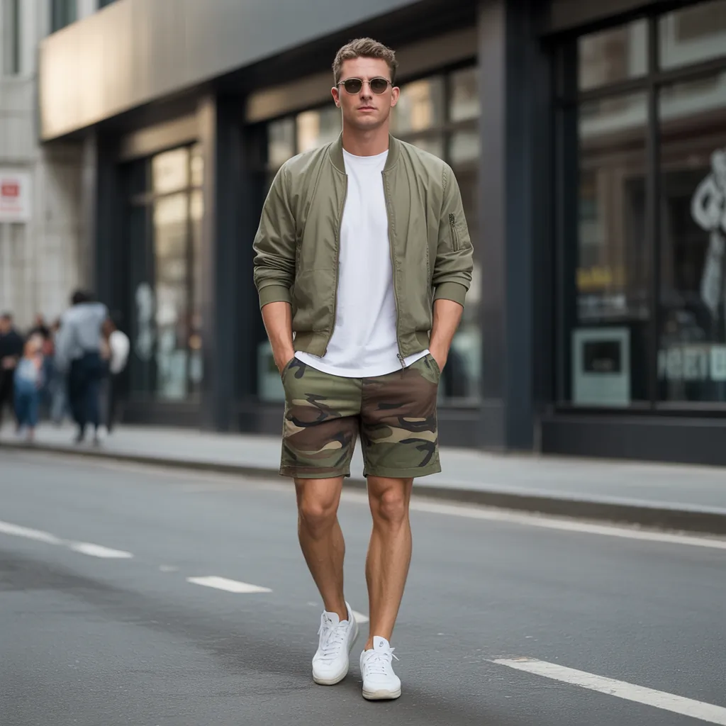 stylish camo shorts outfits men