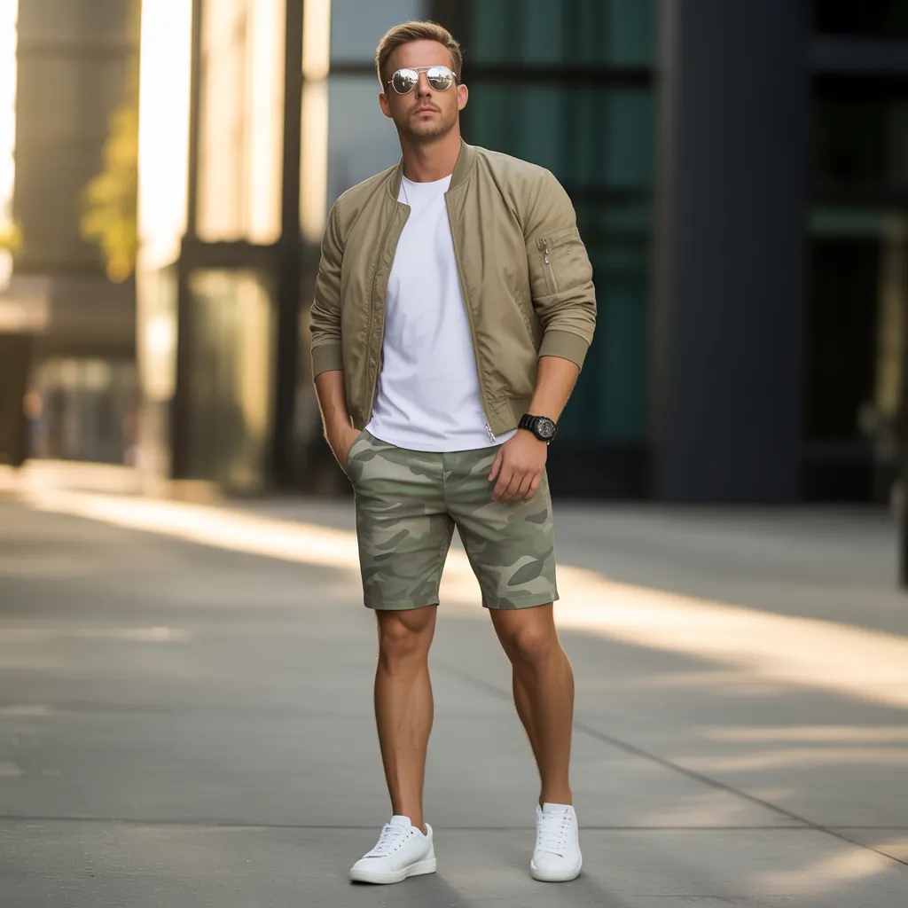 stylish camo shorts outfits men