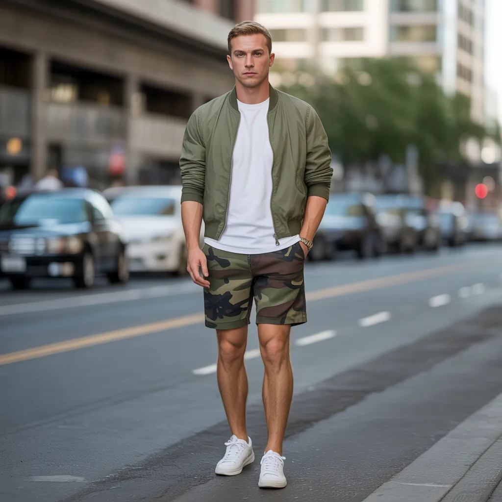 stylish camo shorts outfits men