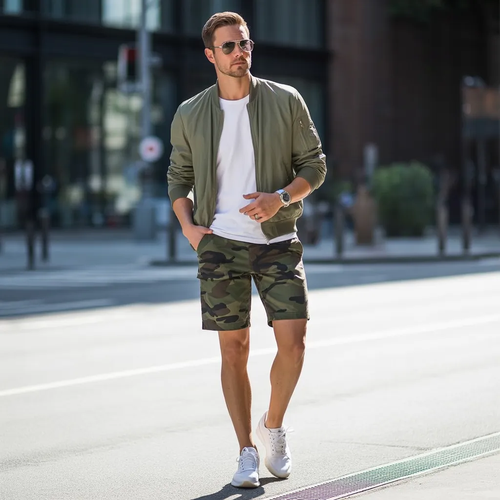 stylish camo shorts outfits men