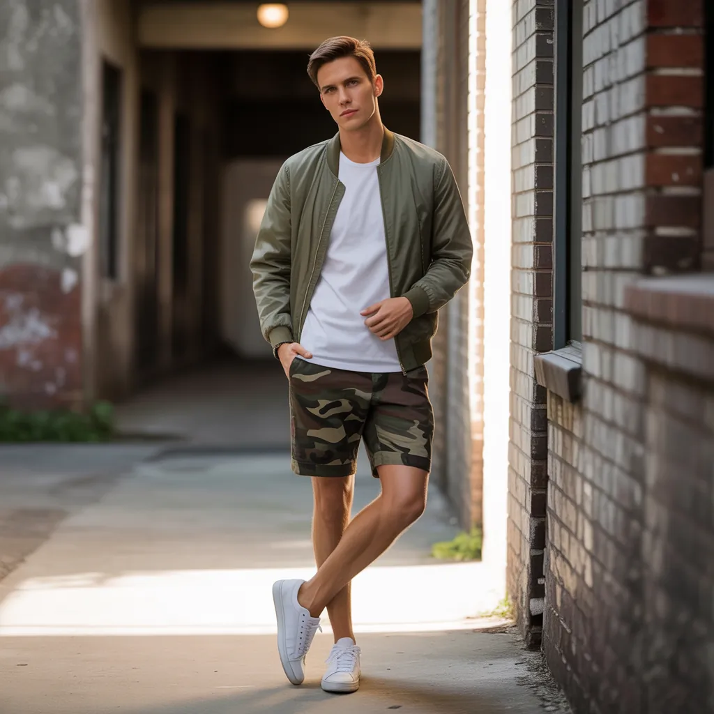 stylish camo shorts outfits men