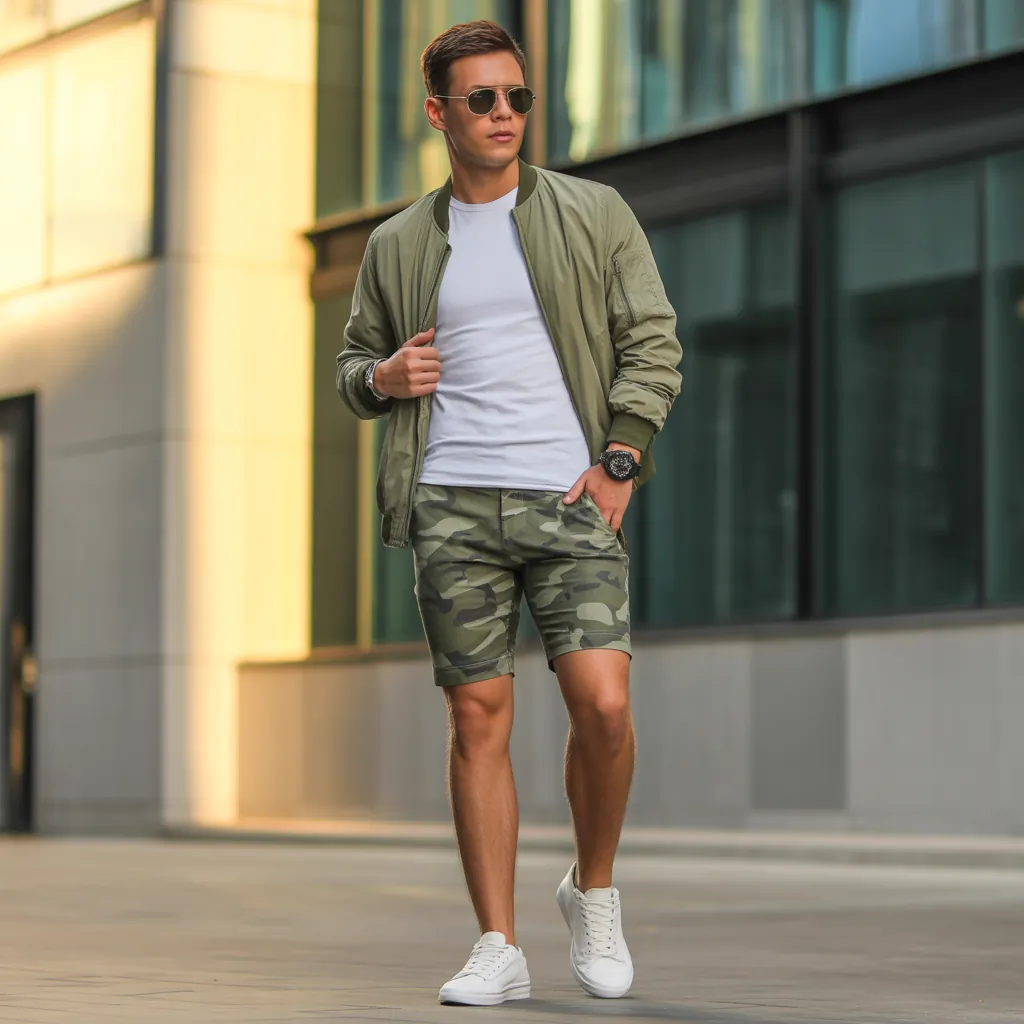 stylish camo shorts outfits men