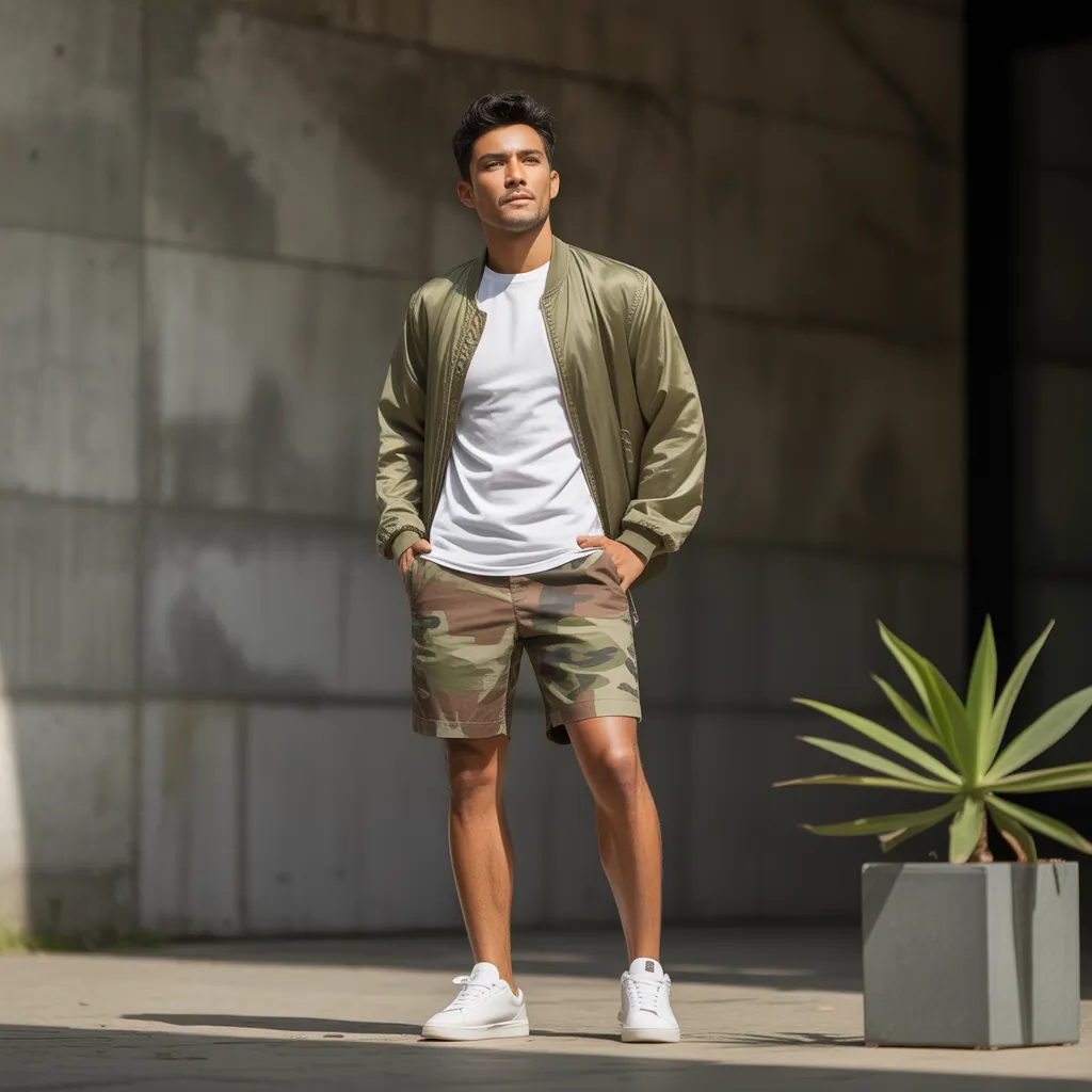 stylish camo shorts outfits men