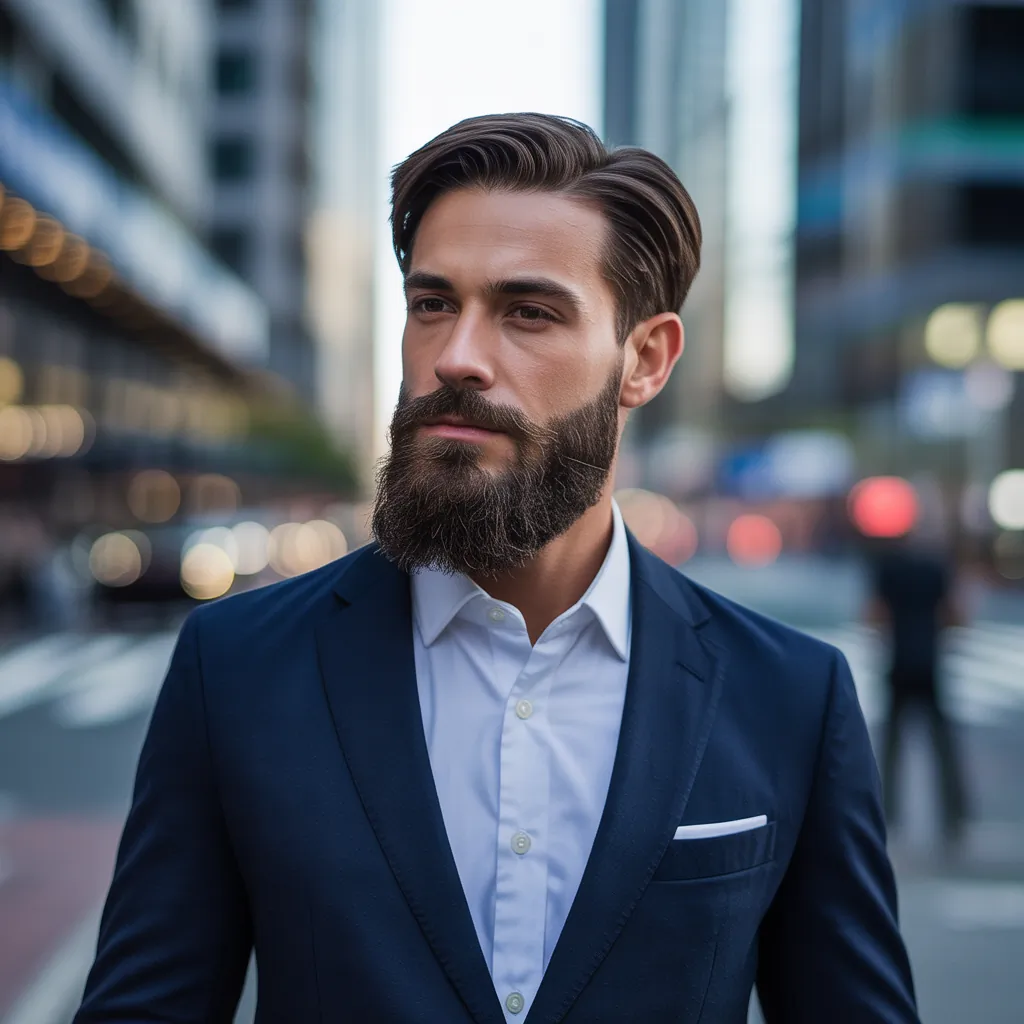stylish ducktail beard ideas