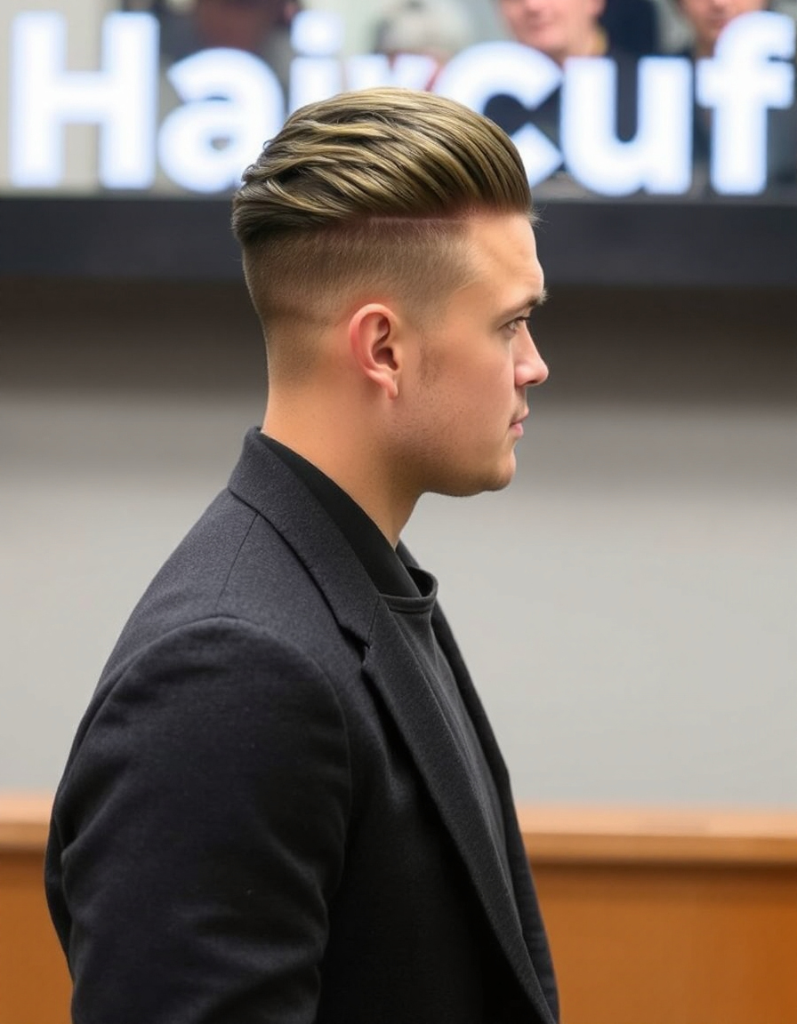 stylish long crew cut mens