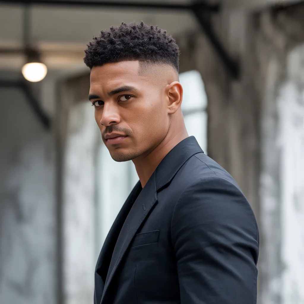 stylish long crew cut mens