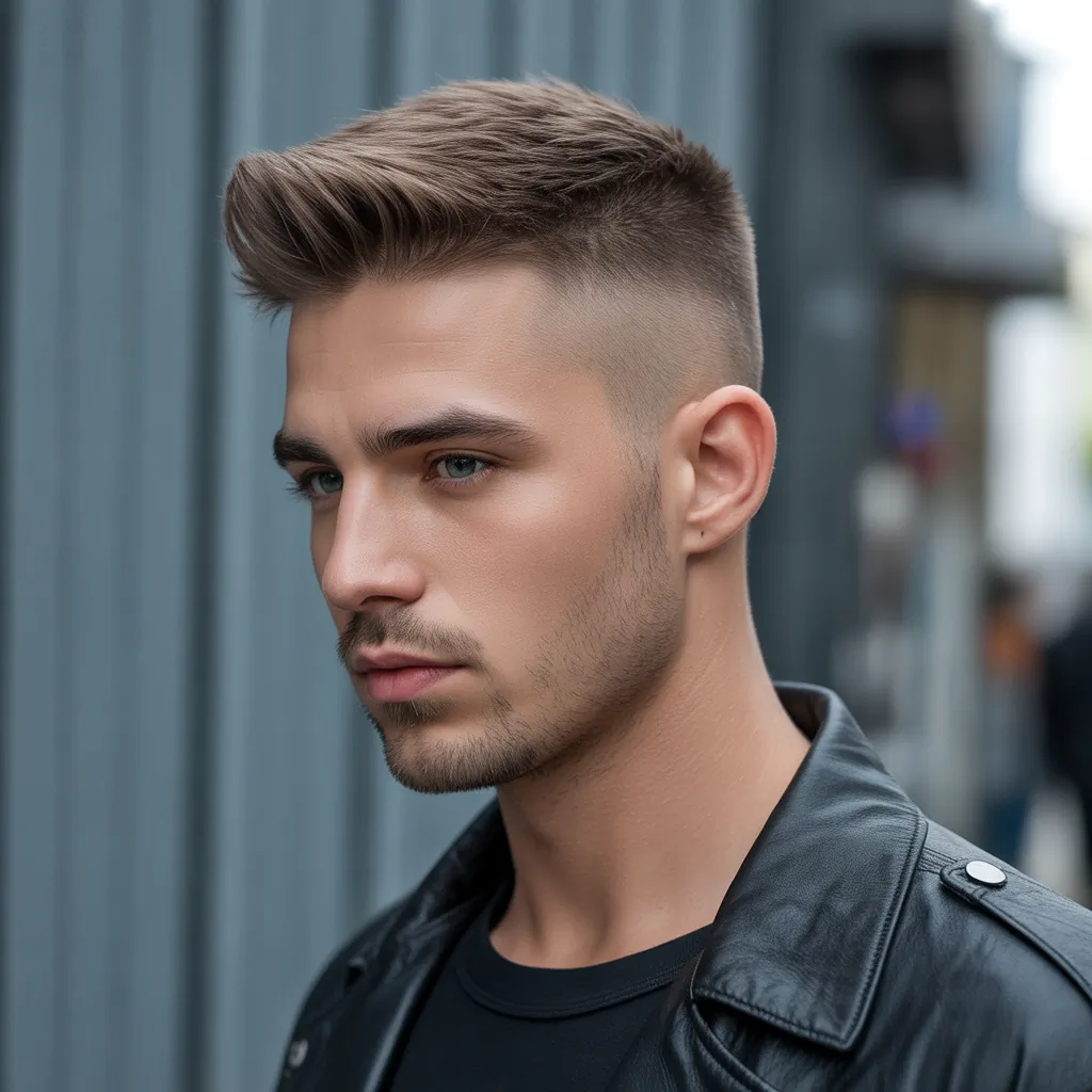 stylish long crew cut mens