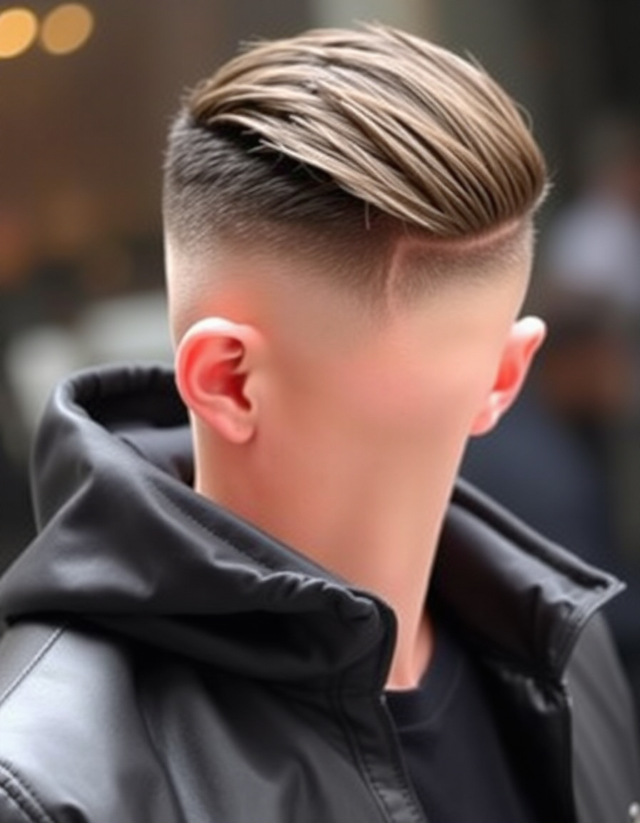 stylish long crew cut mens