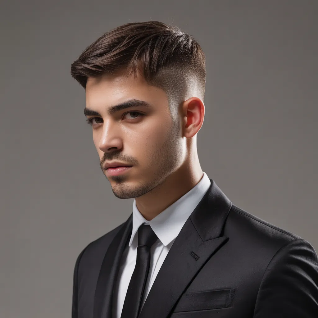 stylish long crew cut mens