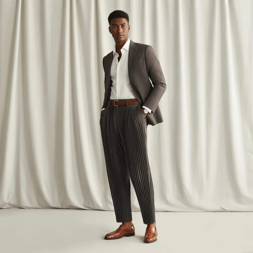 stylish pleated pants for effortless elegance