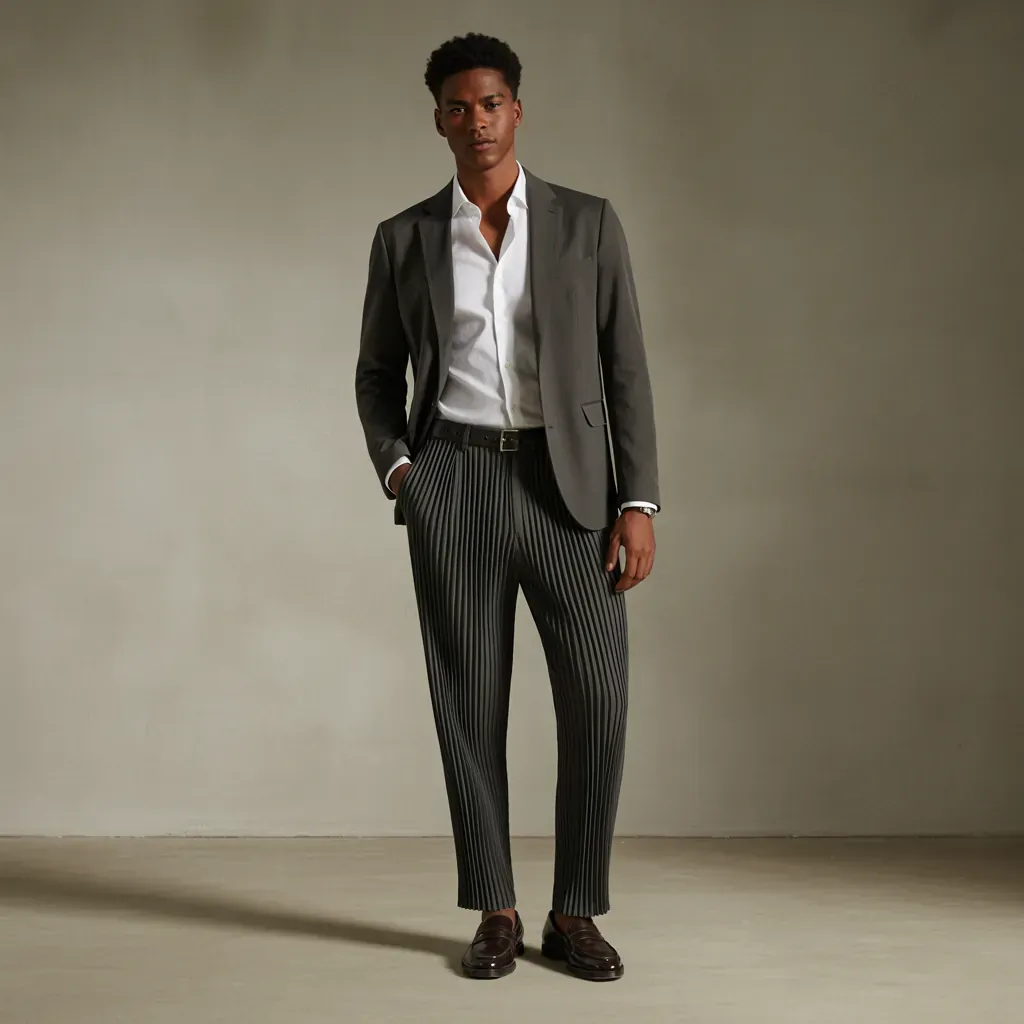 stylish pleated pants for effortless elegance