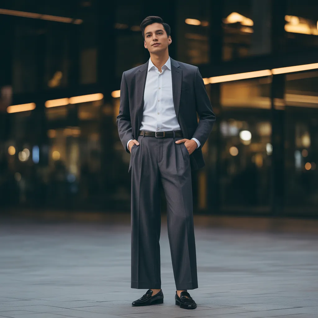 stylish wide pants outfit men