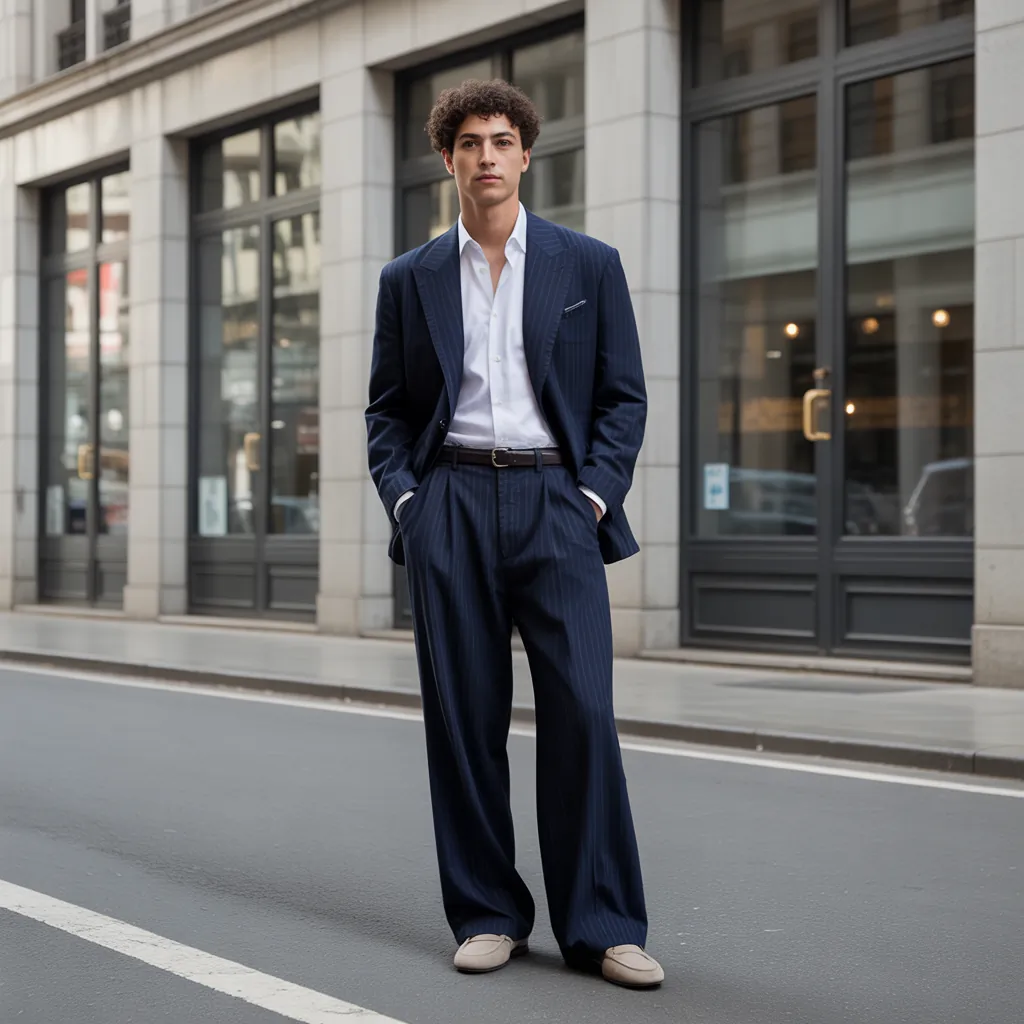 stylish wide pants outfit men