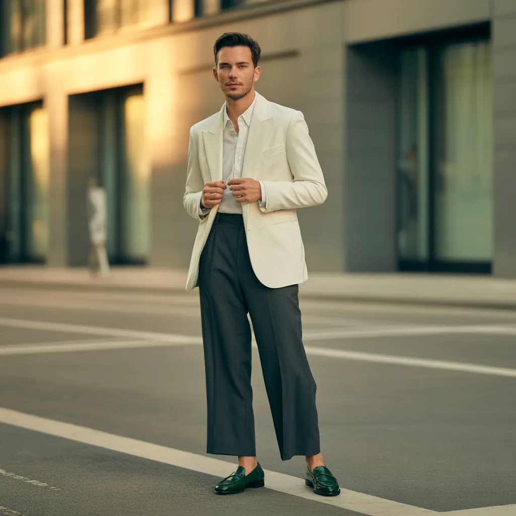 stylish wide pants outfit men