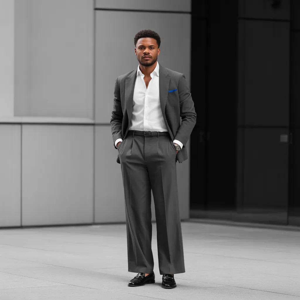 stylish wide pants outfit men