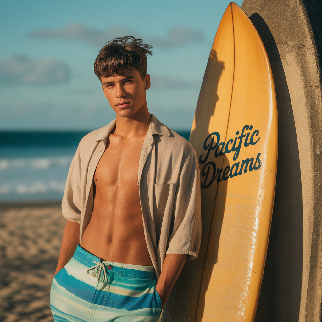 surfer curtains men