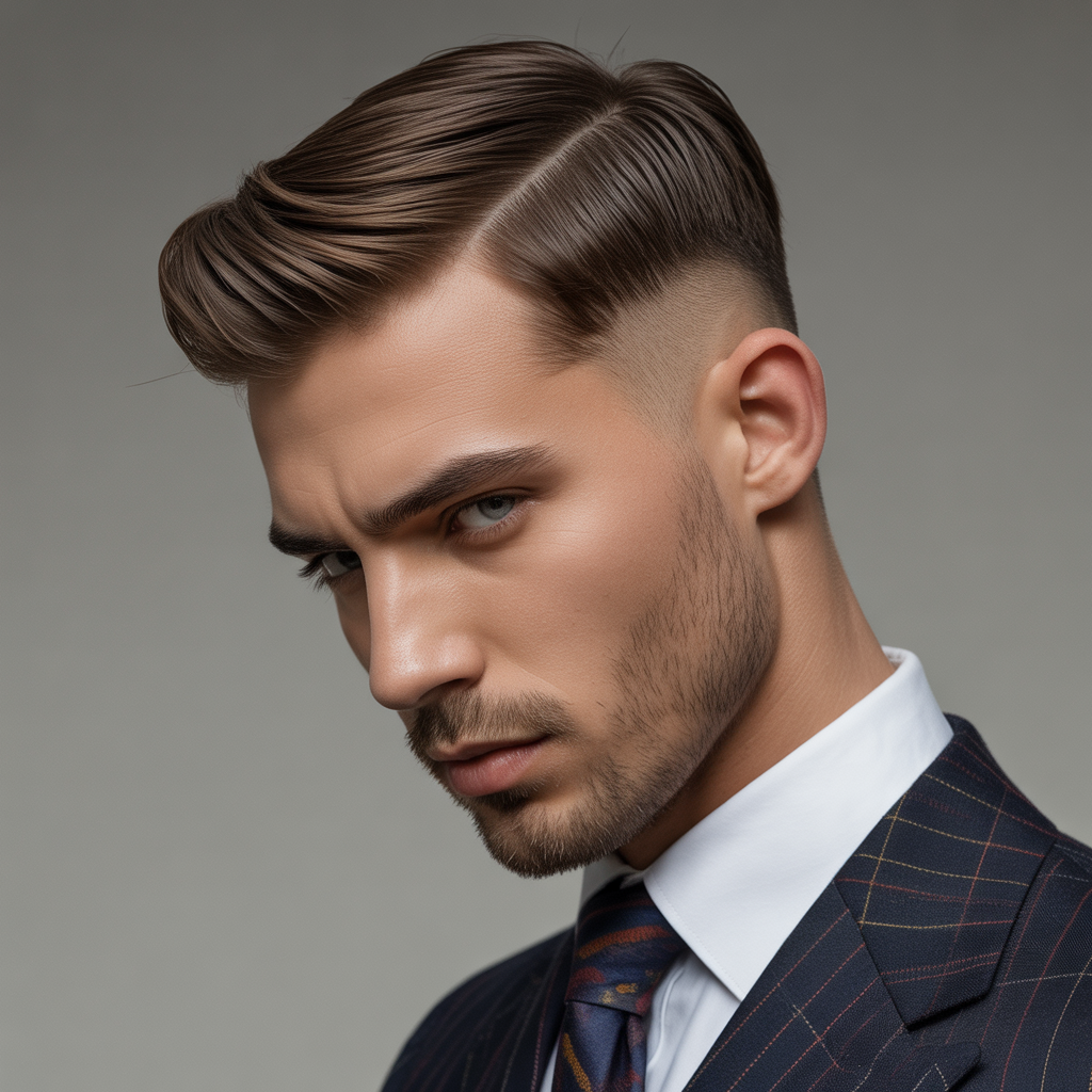 taper fade comb over