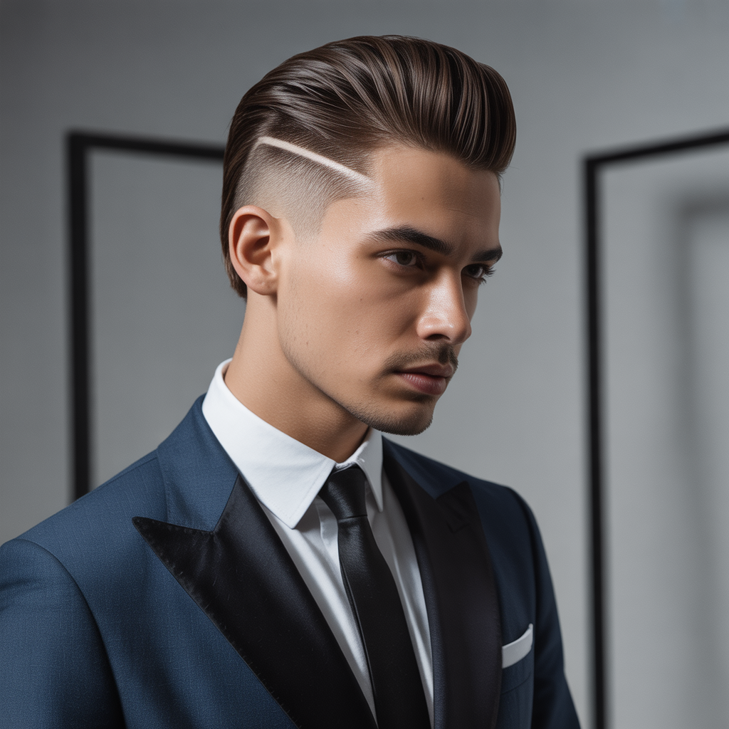 taper fade comb over