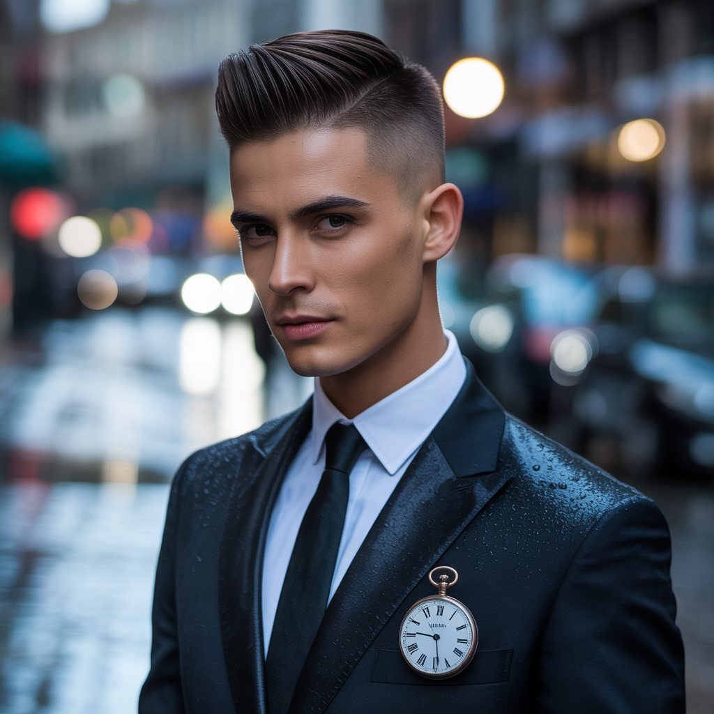 taper fade comb over