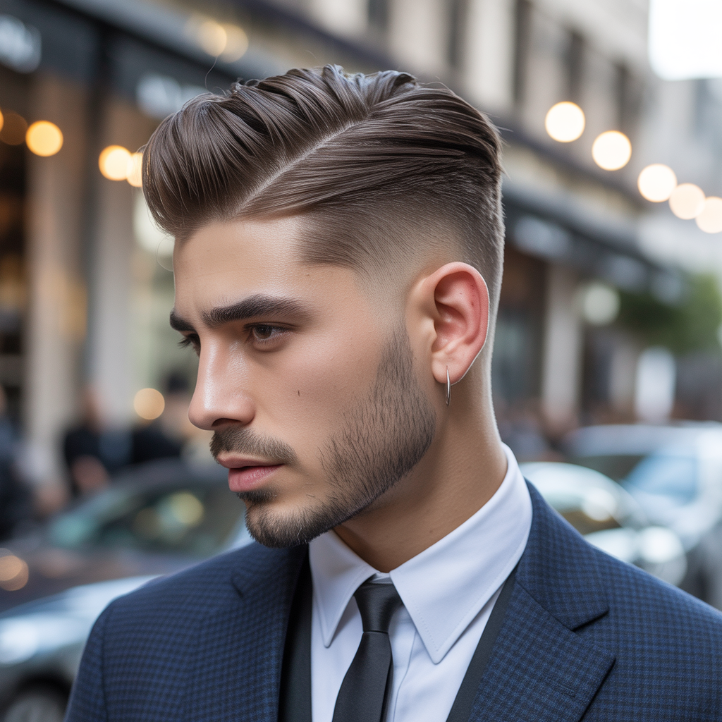 taper fade comb over