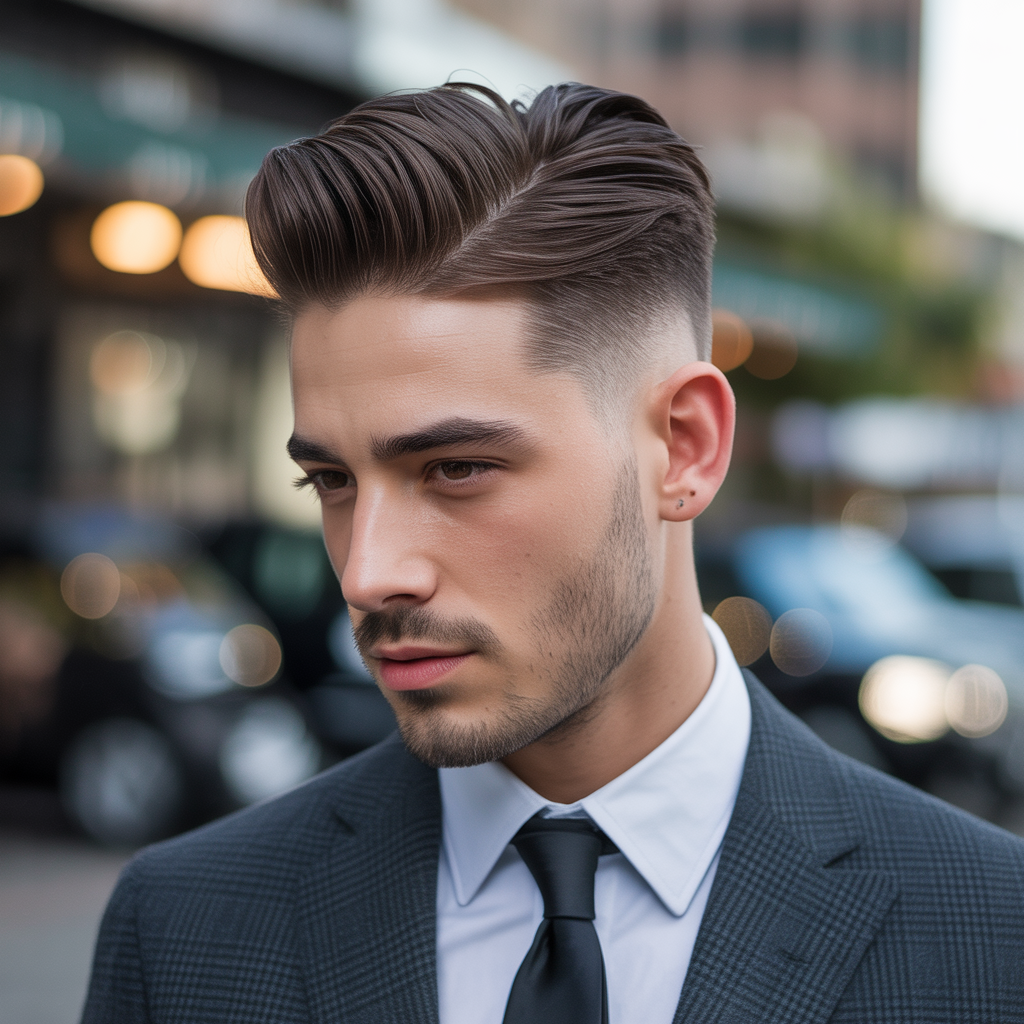 taper fade comb over