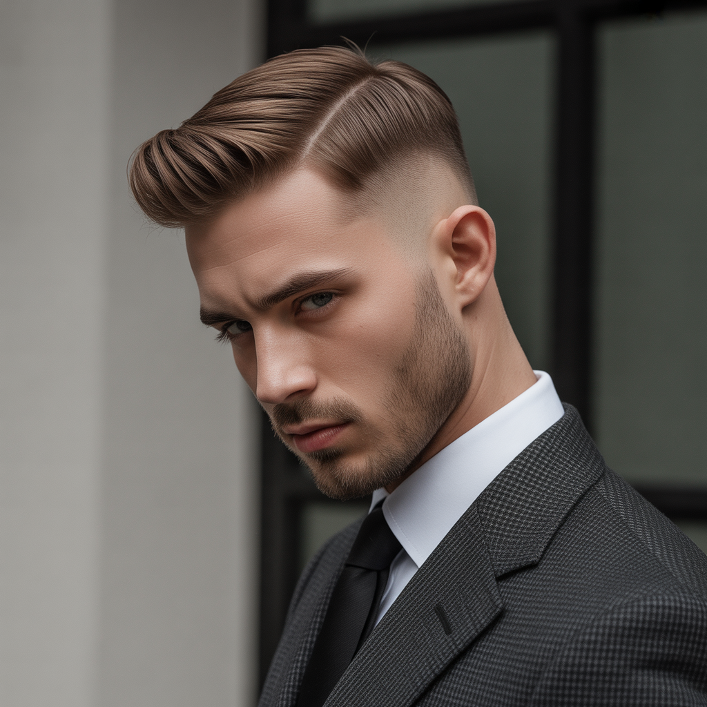 taper fade comb over