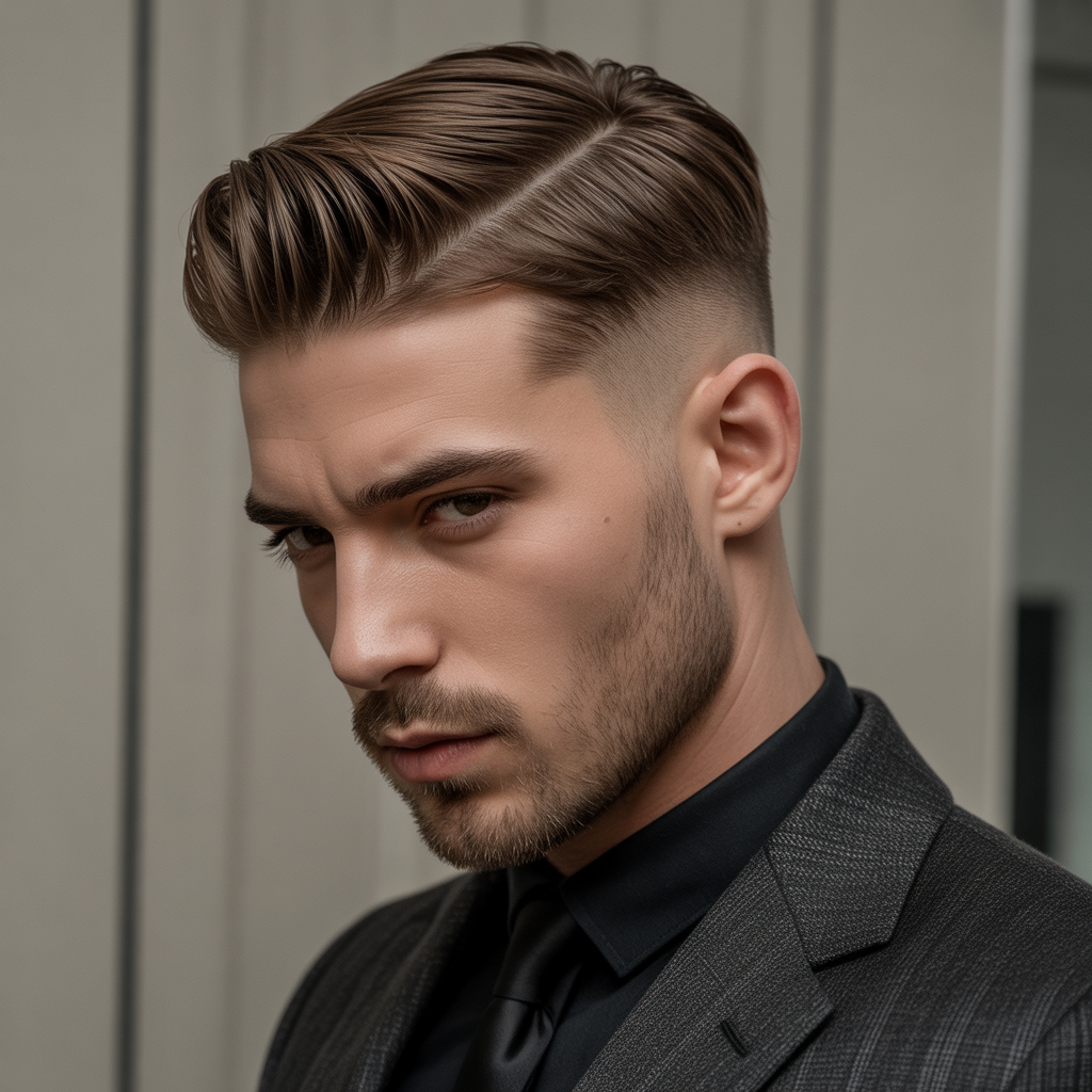 taper fade comb over