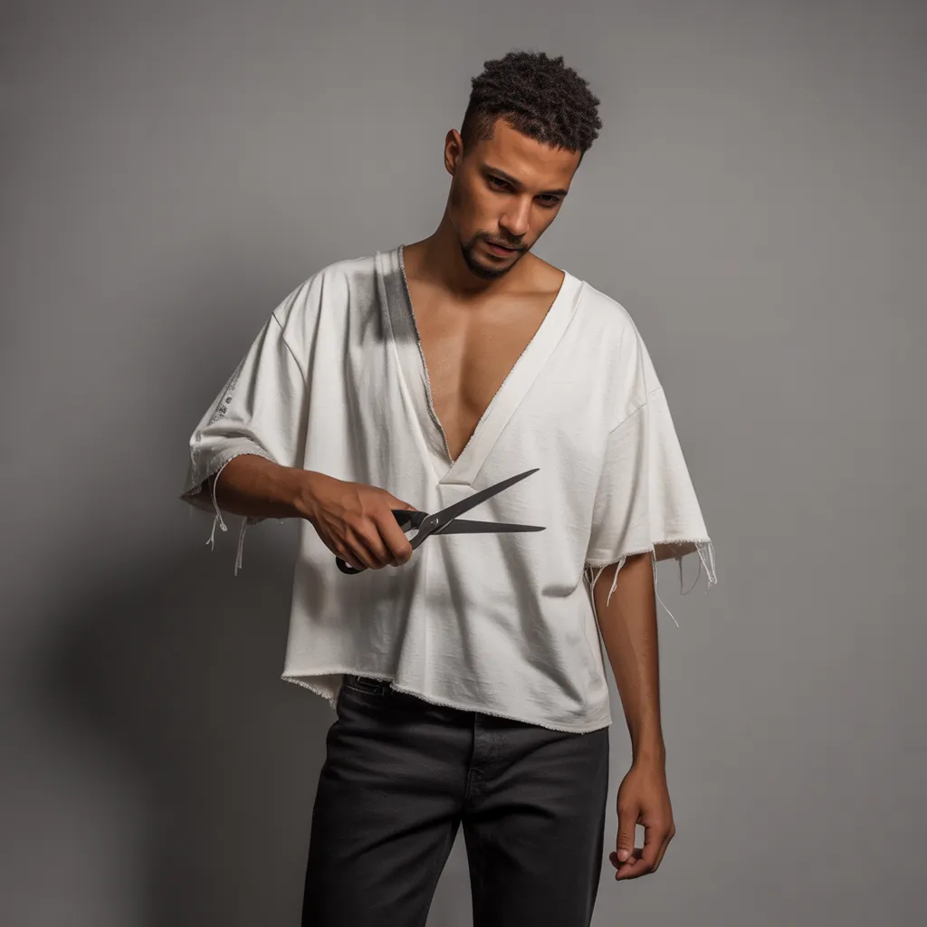 tee shirt cutting diy