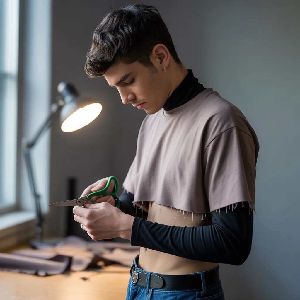 tee shirt cutting diy