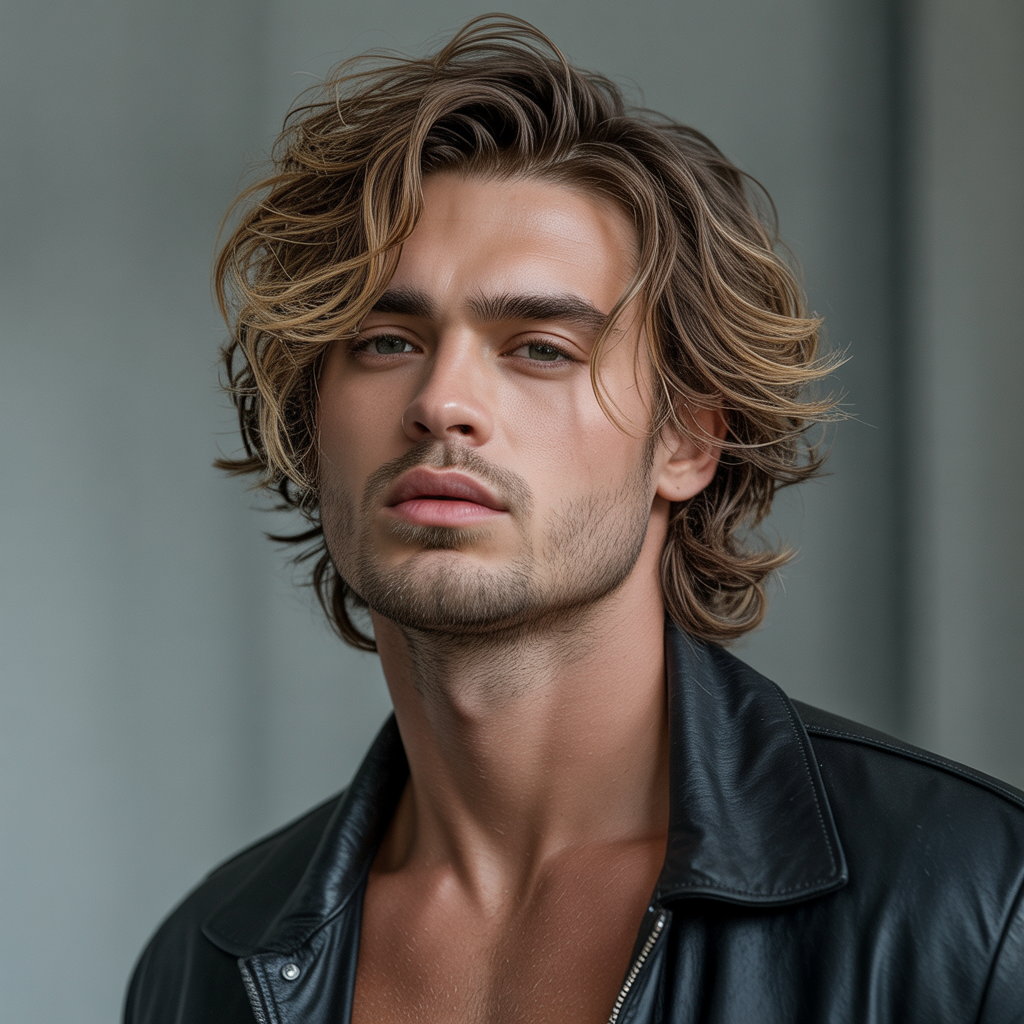 tousled hair men