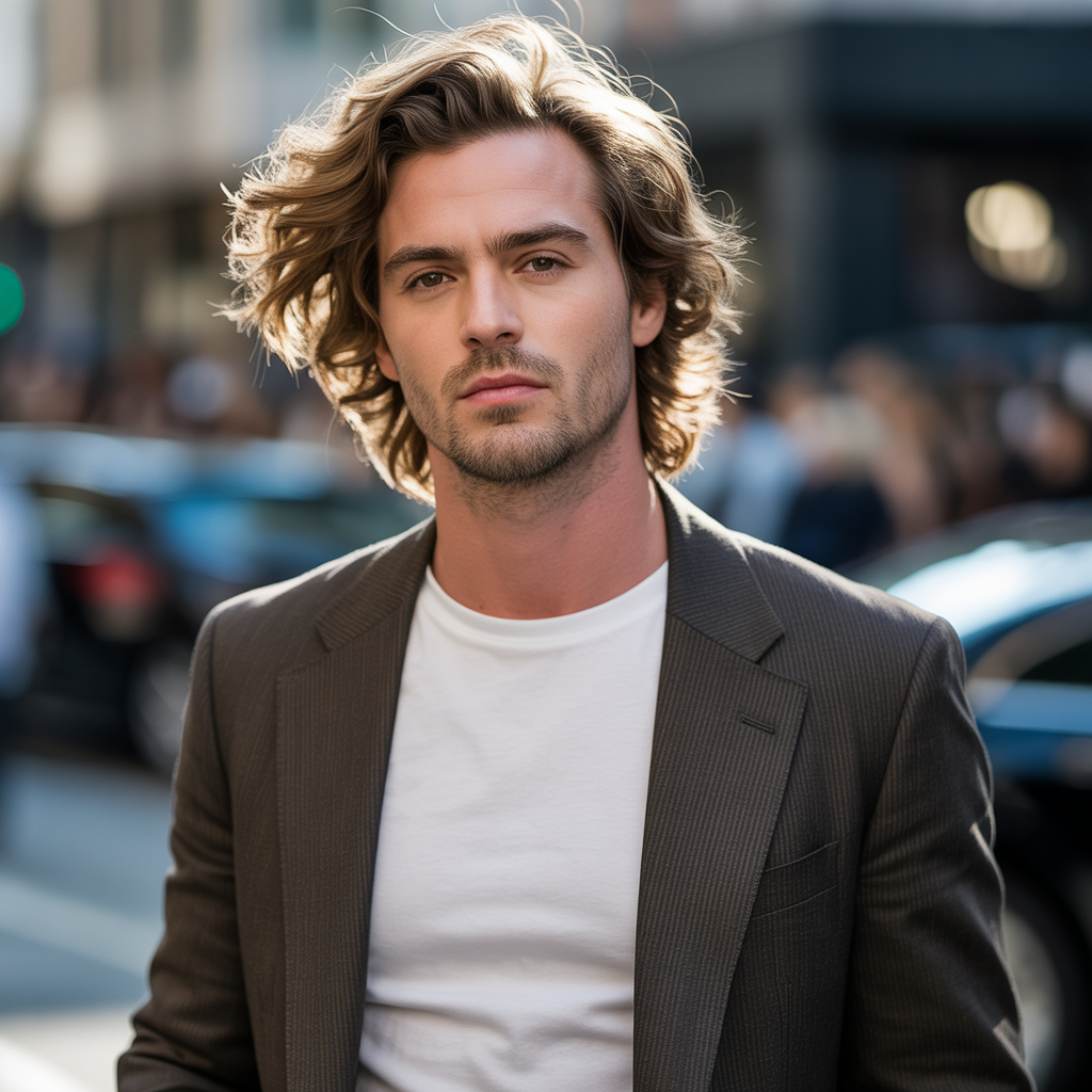 tousled hair men