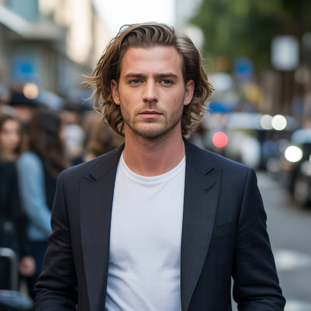 tousled hair men