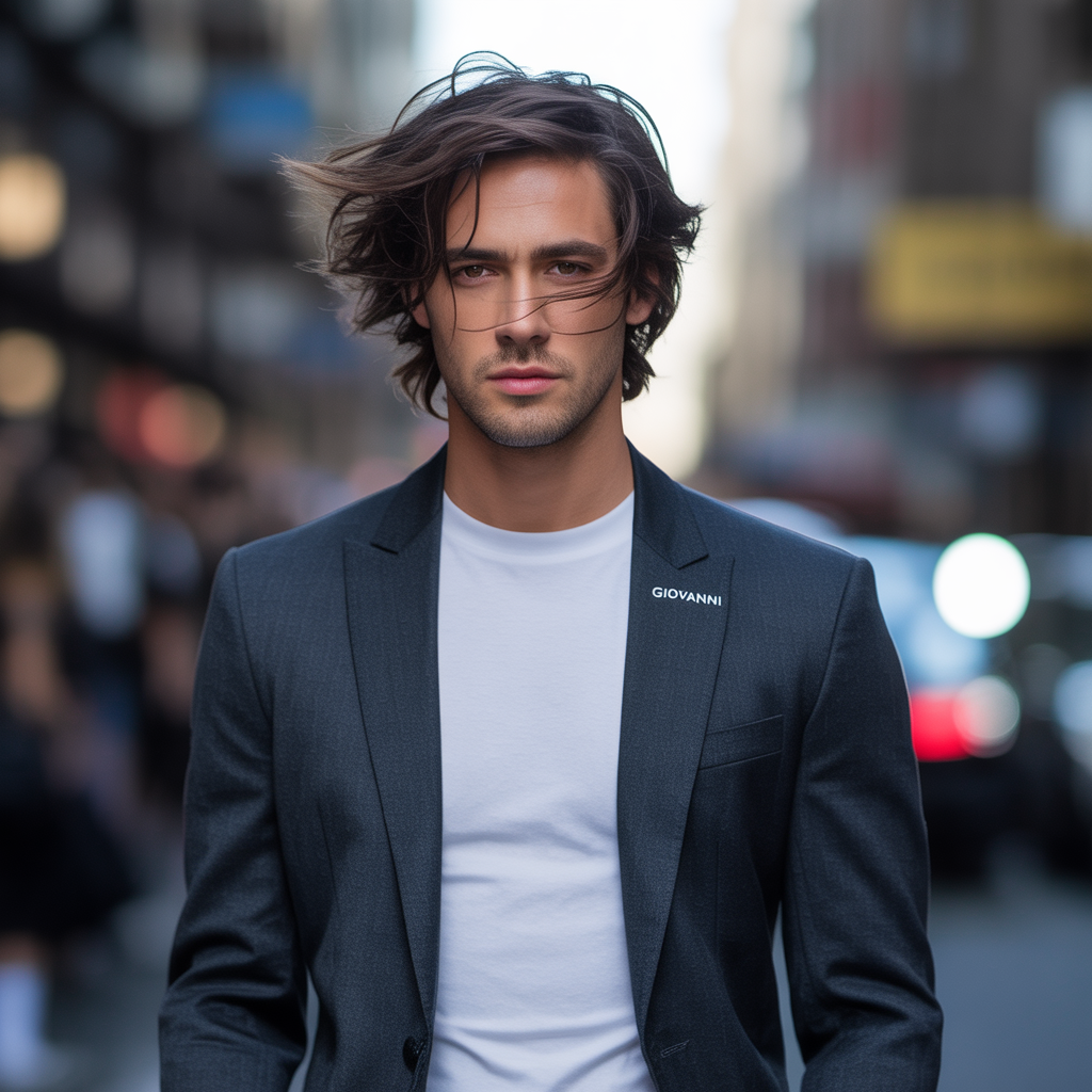 tousled hair men
