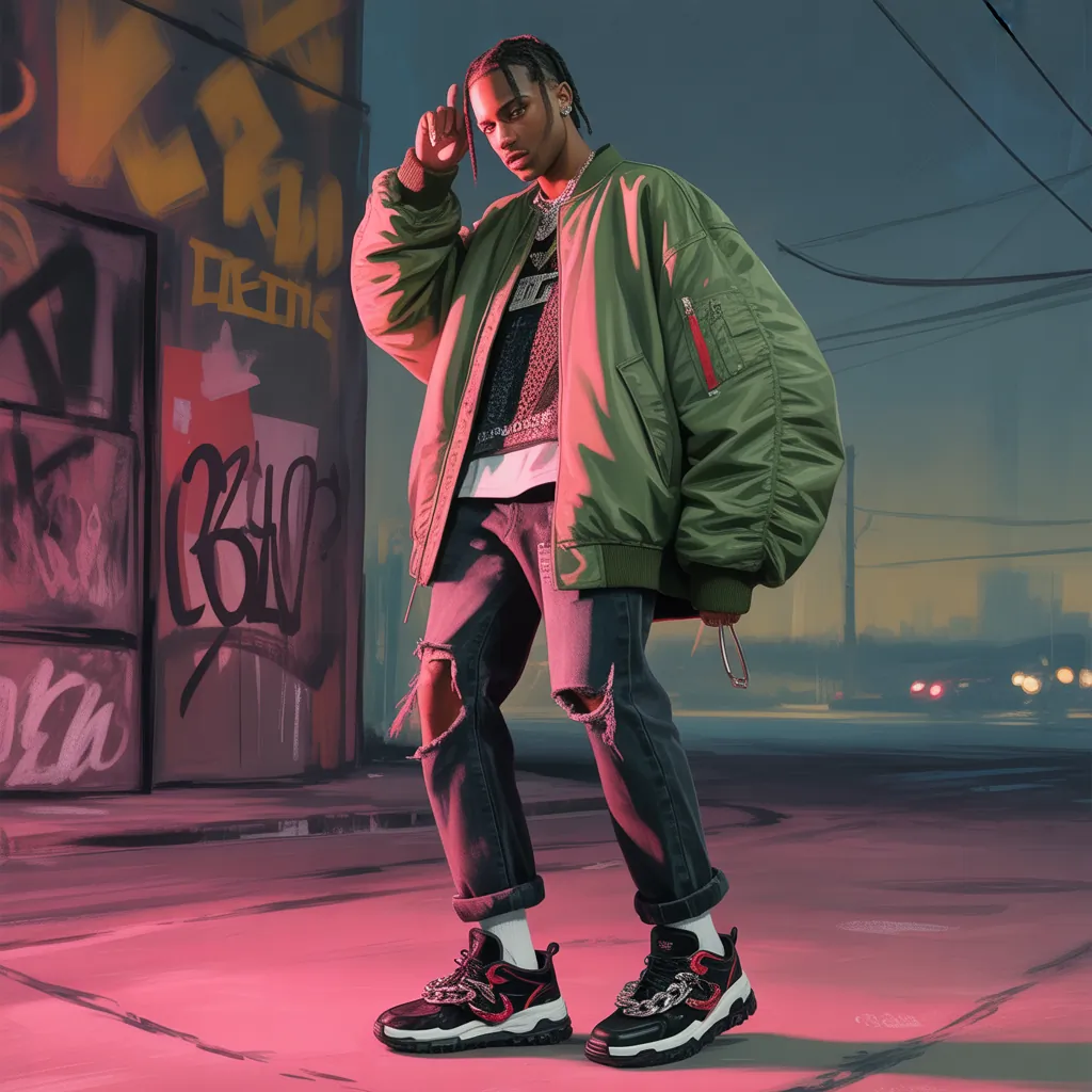travis scott shoes outfit