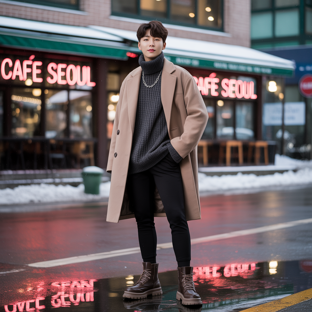 trending korean mens winter outfit ideas