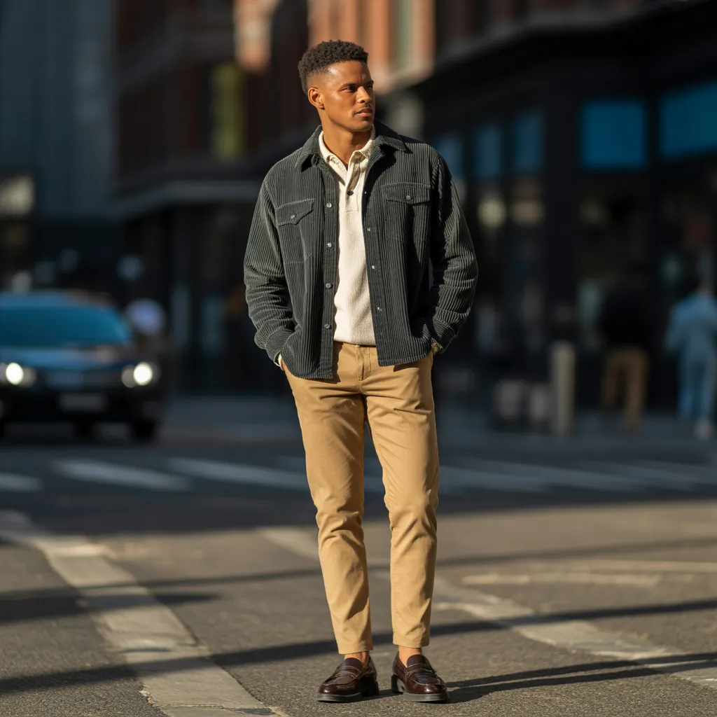 trendy corduroy shirt outfit ideas