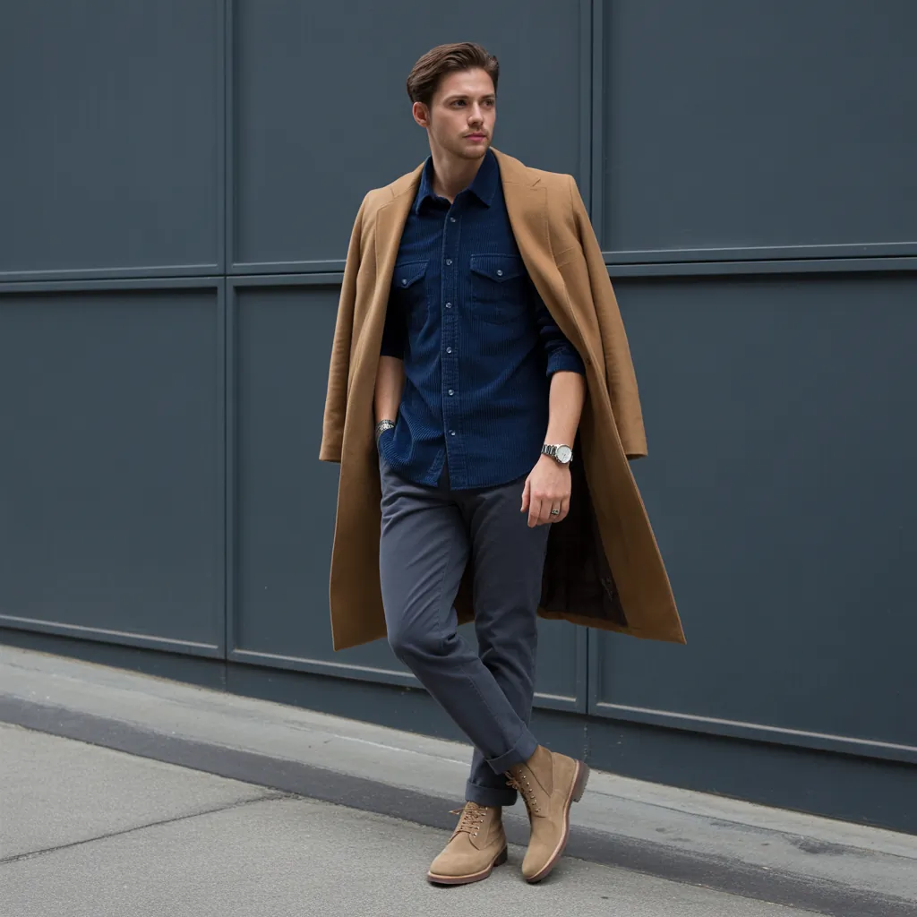 trendy corduroy shirt outfit ideas