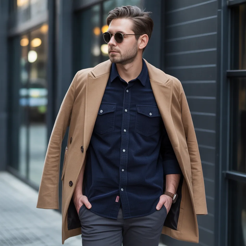 trendy corduroy shirt outfit ideas