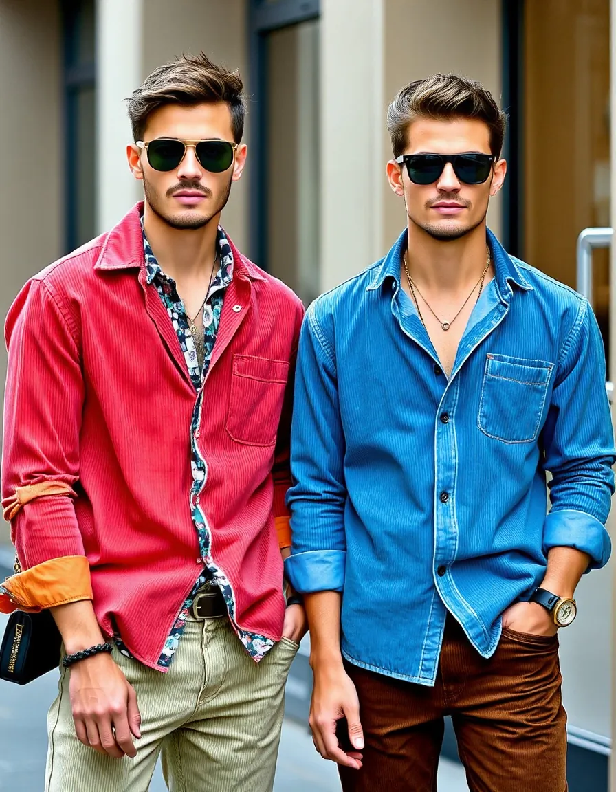 trendy corduroy shirt outfit ideas