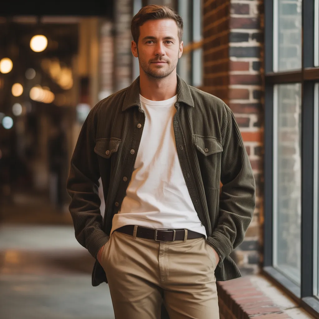 trendy corduroy shirt outfit ideas