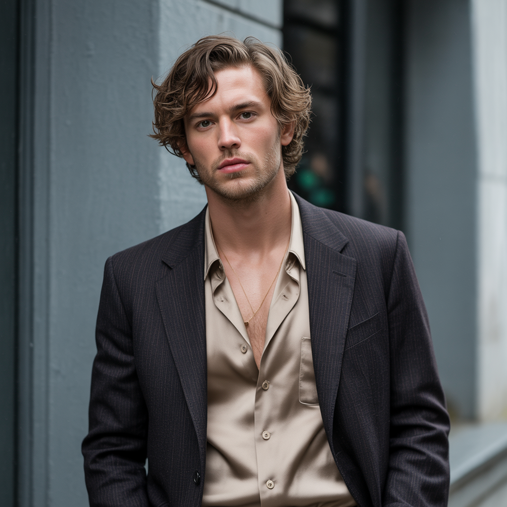 wavy hair men