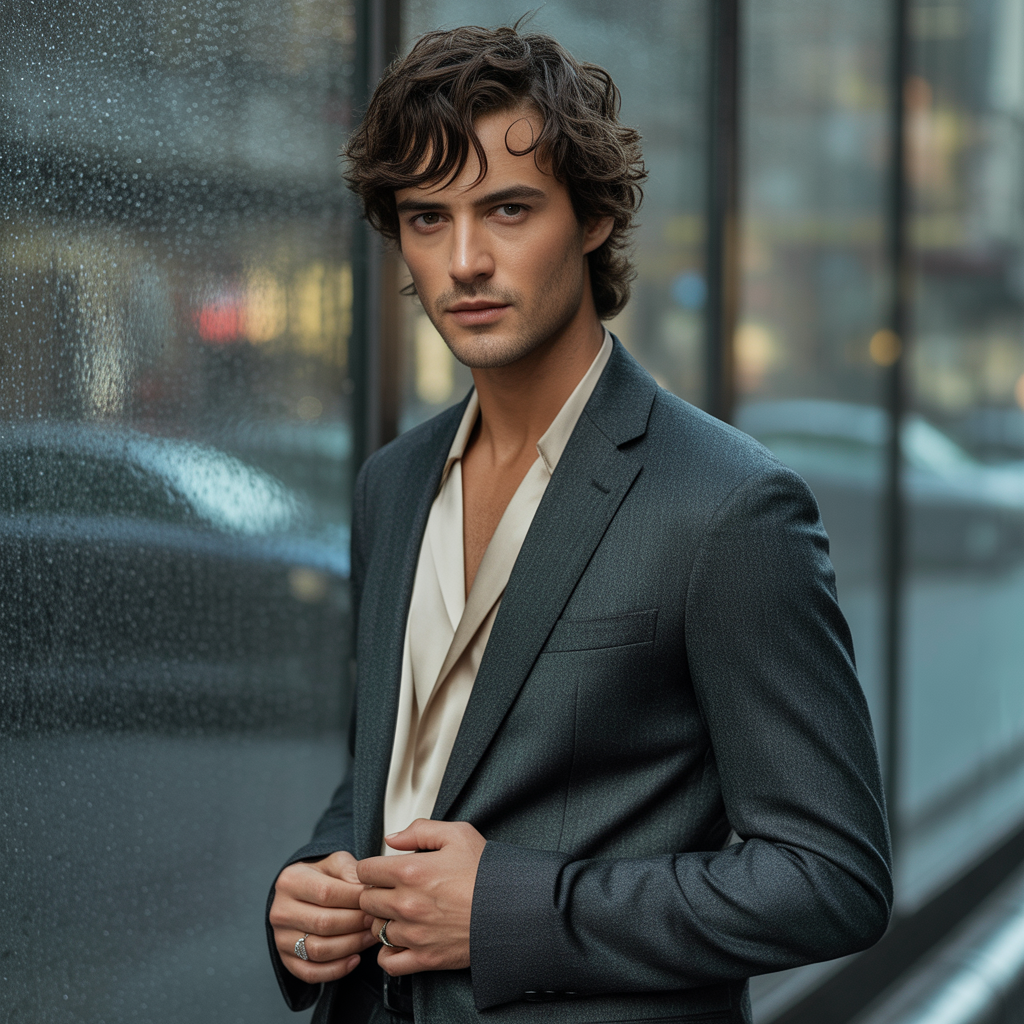 wavy hair men