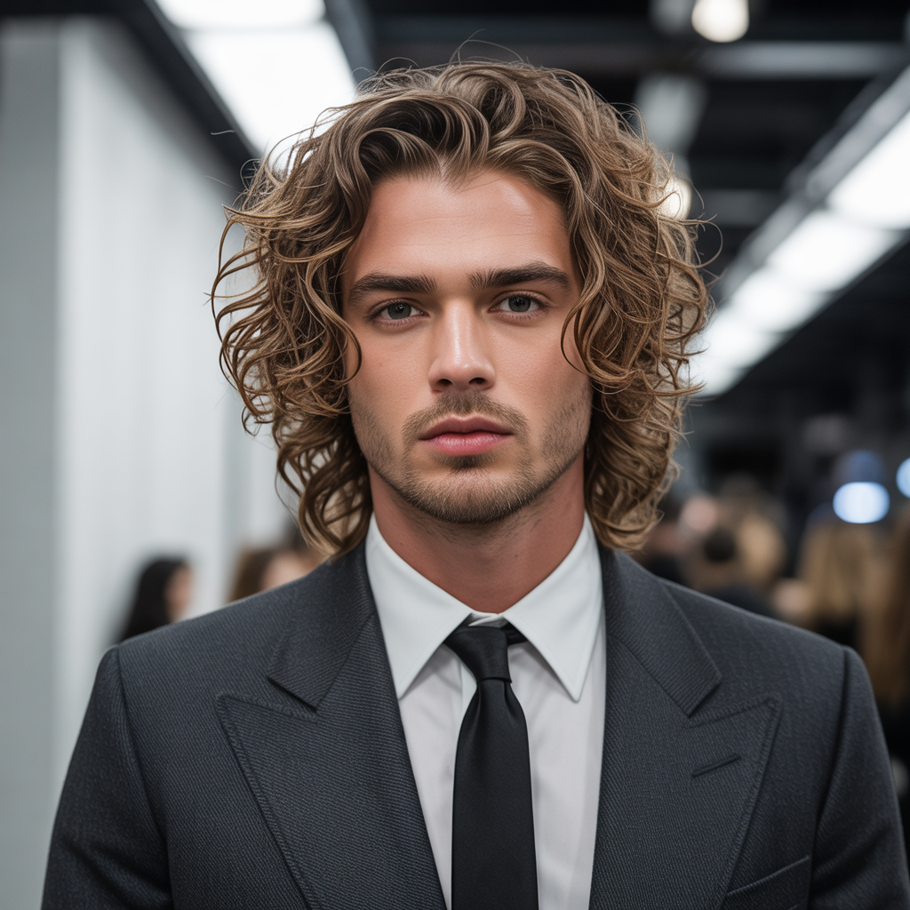 wavy hair men