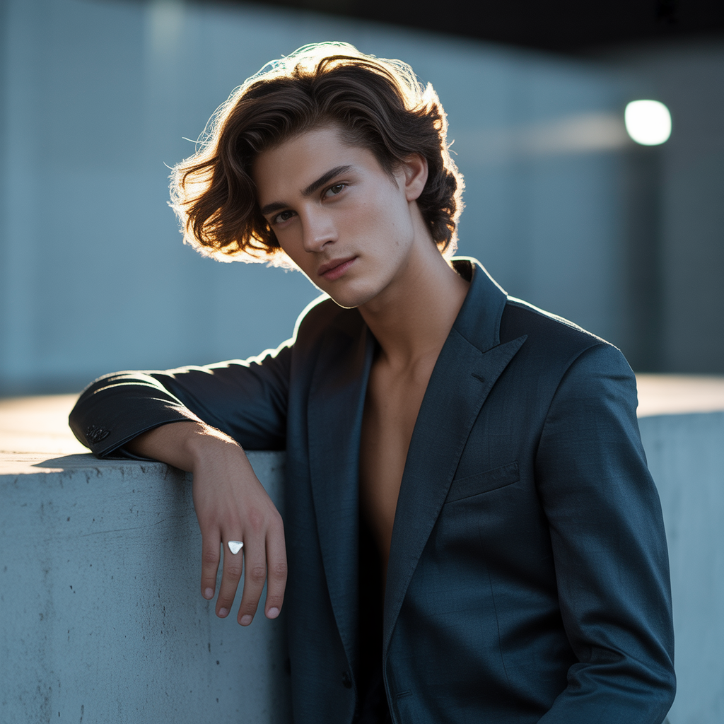 wavy hair men